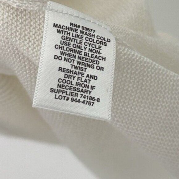 Liz Claiborne Plus Size Ivory Knit Ramie Blend Tunic Sweater Size‎ 1x - Picture 5 of 5